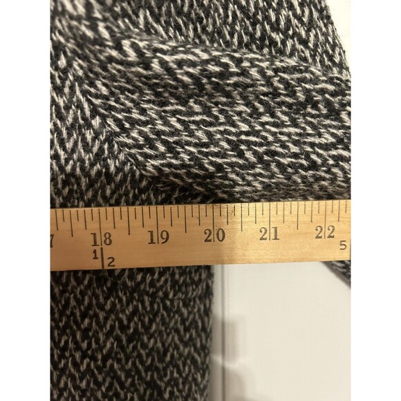 Vintage Paul Levy Trench Coat Womens Gray Wool Herringbone Jacket Size 10 - Picture 8 of 15